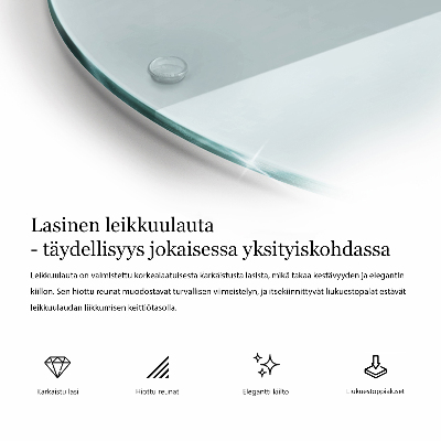 Schneidebrett glas groß transparent rund okrągła