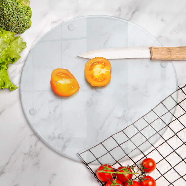 Schneidebrett glas groß transparent rund okrągła