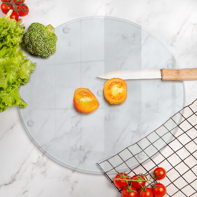 Schneidebrett glas groß Transparent rund