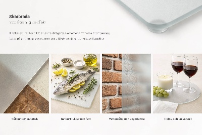 Schneidebrett glas Rund halbtransparent