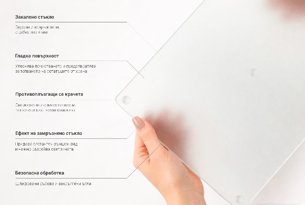 Schneidebrett glas Doppelt halbtransparent