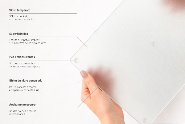 Schneidebrett glas Doppelt halbtransparent