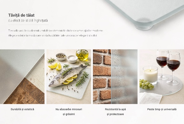 Schneidebrett glas Doppelt halbtransparent