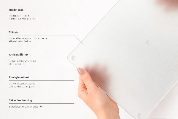 Schneidebrett glas Doppelt halbtransparent