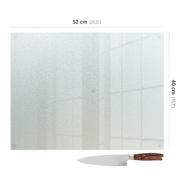 Schneidebrett glas Rechteckig halbtransparent