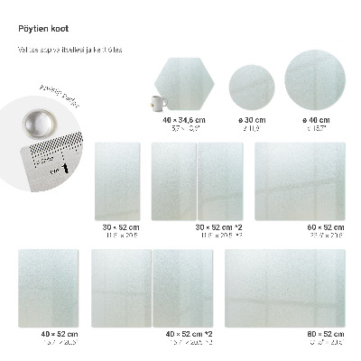 Schneidebrett glas Rechteckig halbtransparent