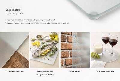 Schneidebrett glas Rechteckig halbtransparent