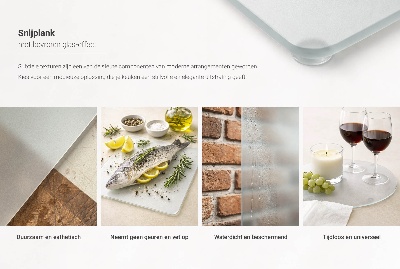 Schneidebrett glas Rechteckig halbtransparent