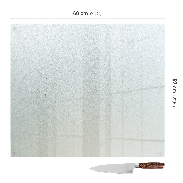 Schneidebrett glas Rechteckig halbtransparent