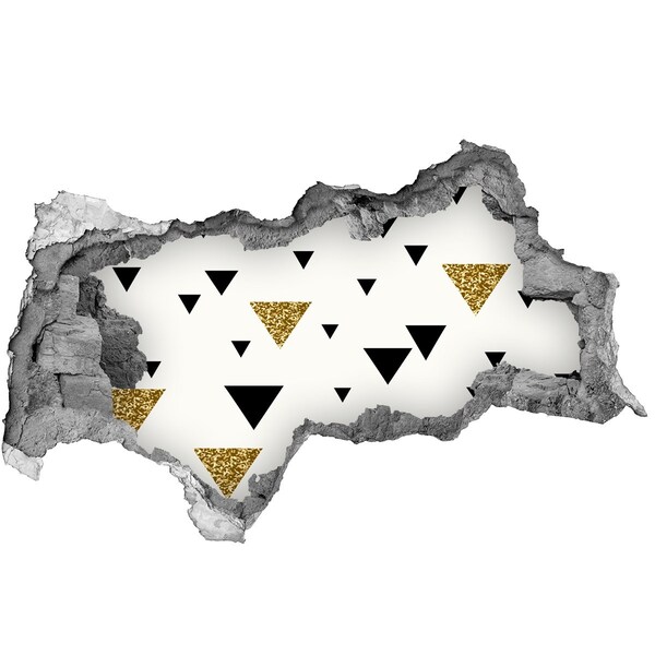 Wandbilder 3D Mauerdurchbruch Modernes Design mit Dreiecken