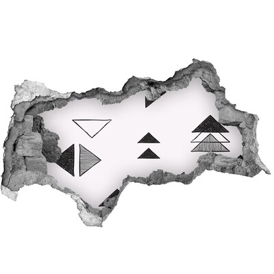 Mauerdurchbruch Aufkleber Geometrische Muster an der Wand