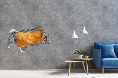 Wandtattoos Mauerdurchbruch Goldenes Loch in der Wand