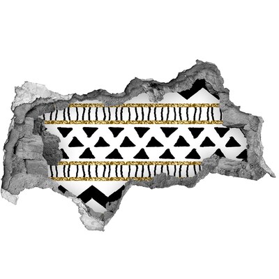 Mauerdurchbruch Aufkleber Stilisiertes Loch in der Wand