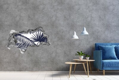 Mauerdurchbruch Aufkleber Tropische Oase mit Palmen