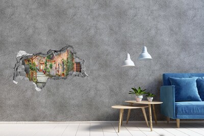 3D Wandtattoos Mauerdurchbruch Eine bezaubernde Stadt in der Toskana