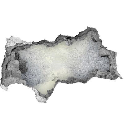 Mauerdurchbruch Aufkleber Winterlandschaft hinter der Mauer