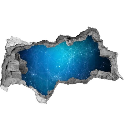 Mauerdurchbruch Aufkleber Kosmisches Portal in der Wand