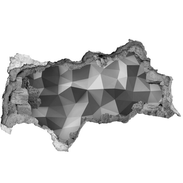 Mauerdurchbruch Aufkleber Geometrisches Loch in der Wand