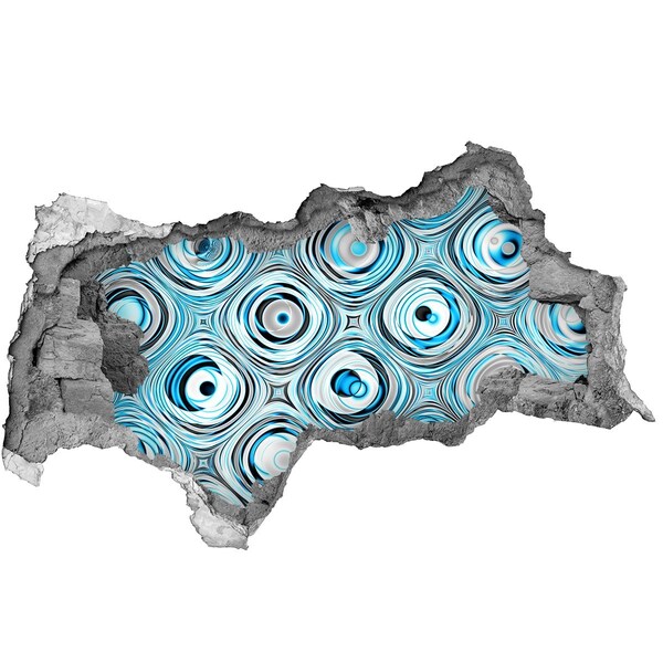 Wandbilder 3D Mauerdurchbruch Wasserwirbel im Beton