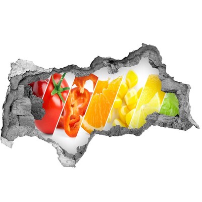 Wandbilder 3D Mauerdurchbruch Das Fruchtparadies hinter der Mauer