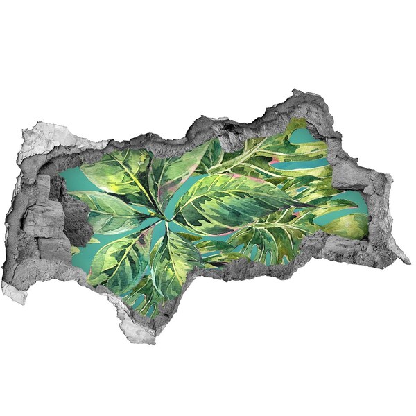 Wandtattoos Mauerdurchbruch Grüner Dschungel hinter der Mauer