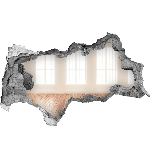 3D Wandtattoos Mauerdurchbruch Innenraum mit Blick auf die Sonne