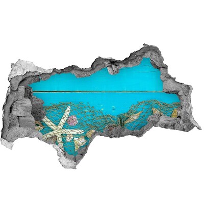 Wandbilder 3D Mauerdurchbruch Die Unterwasserwelt vor der Kulisse des Riffs