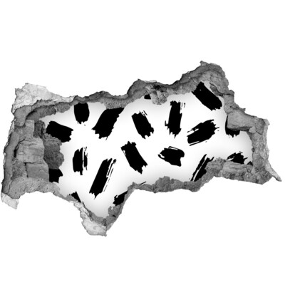 Wandbilder 3D Mauerdurchbruch Eine beschädigte Wand mit abstrakten Streifen