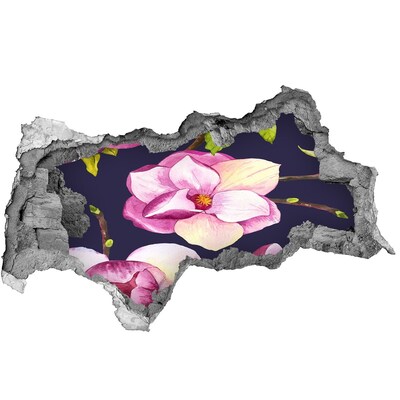 Wandtattoos Mauerdurchbruch Blumenmotiv aus Beton