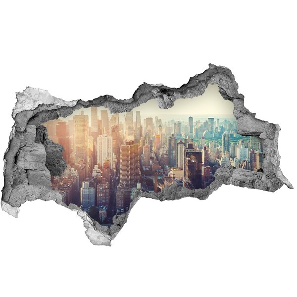 3D Wandtattoos Mauerdurchbruch Blick aus dem Loch in der Wand