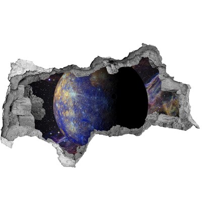 Mauerdurchbruch Aufkleber Weltraumloch in der Wand