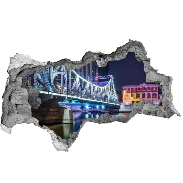 Wandtattoos Mauerdurchbruch Die Brücke im Licht der Nacht