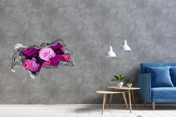 3D Wandtattoos Mauerdurchbruch Ein verstecktes Blumenparadies