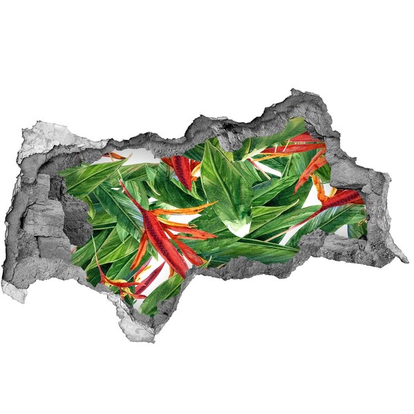 Wandbilder 3D Mauerdurchbruch Tropisches Paradies hinter der Mauer