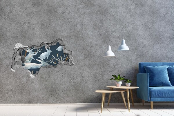 Mauerdurchbruch Aufkleber Kaninchen in den Tiefen des Meeres