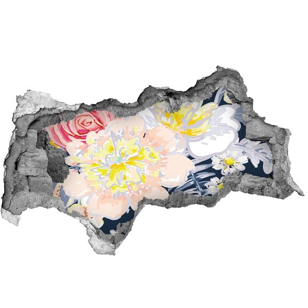 Wandtattoos Mauerdurchbruch Blumengarten hinter der Mauer