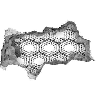 Wandbilder 3D Mauerdurchbruch Geometrisches Muster an der Wand