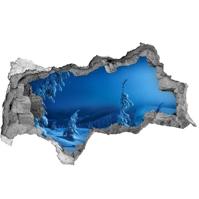 3D Wandtattoos Mauerdurchbruch Winterlandschaft in den Bergen