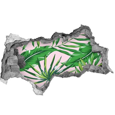 3D Wandtattoos Mauerdurchbruch Eine tropische Oase in einem Loch in der Wand