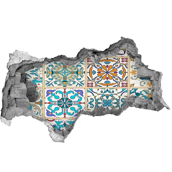 Wandtattoos Mauerdurchbruch Farbenfrohe Fliesen im marokkanischen Stil