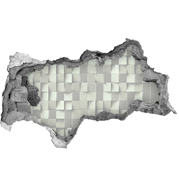 Wandbilder 3D Mauerdurchbruch Modernes Mosaik aus Beton