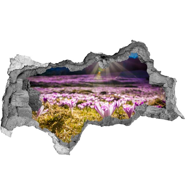 Mauerdurchbruch Aufkleber Ein Blumenfeld im Sonnenschein