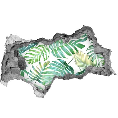 Wandtattoos Mauerdurchbruch Grüner Dschungel hinter der Mauer