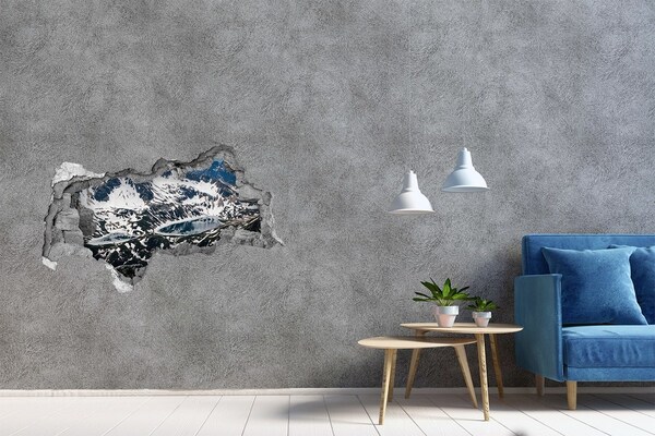 Wandtattoos Mauerdurchbruch Bergsee in den Alpen