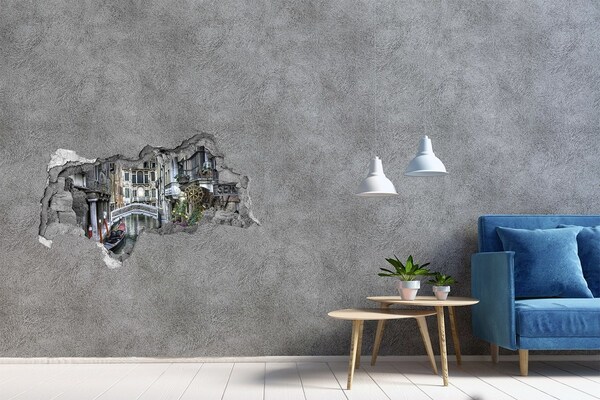 Wandtattoos Mauerdurchbruch Venedig im Bild mit einem Kanal