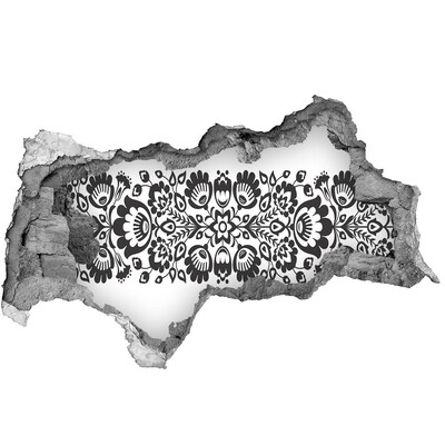 3D Wandtattoos Mauerdurchbruch Blumenmotiv an der Wand