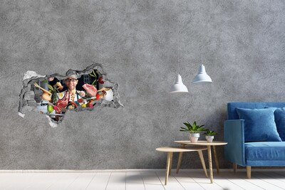 Wandbilder 3D Mauerdurchbruch Küchenwahnsinn