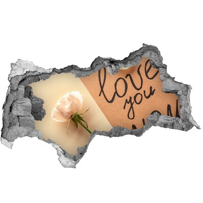 Wandbilder 3D Mauerdurchbruch Eine Blume im Herzen der Mauer