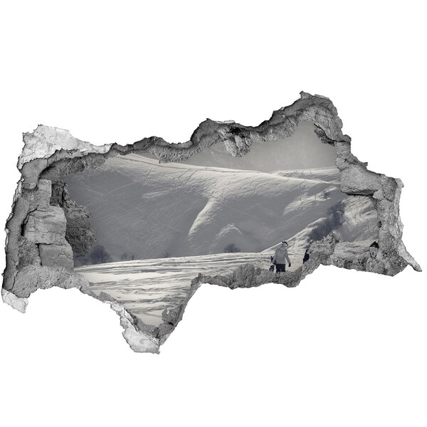 Wandtattoos Mauerdurchbruch Winterliche Berglandschaft