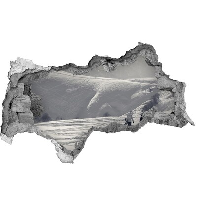 Wandtattoos Mauerdurchbruch Winterliche Berglandschaft